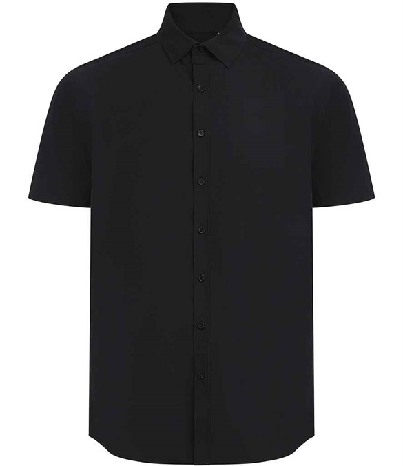 Henbury Short Sleeved Cotton Feel Coolplus® Shirt