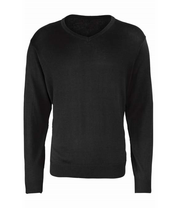 Premier Knitted Cotton Acrylic V Neck Sweater