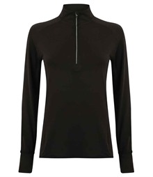 Tombo Ladies Long Sleeve Zip Neck Performance Top